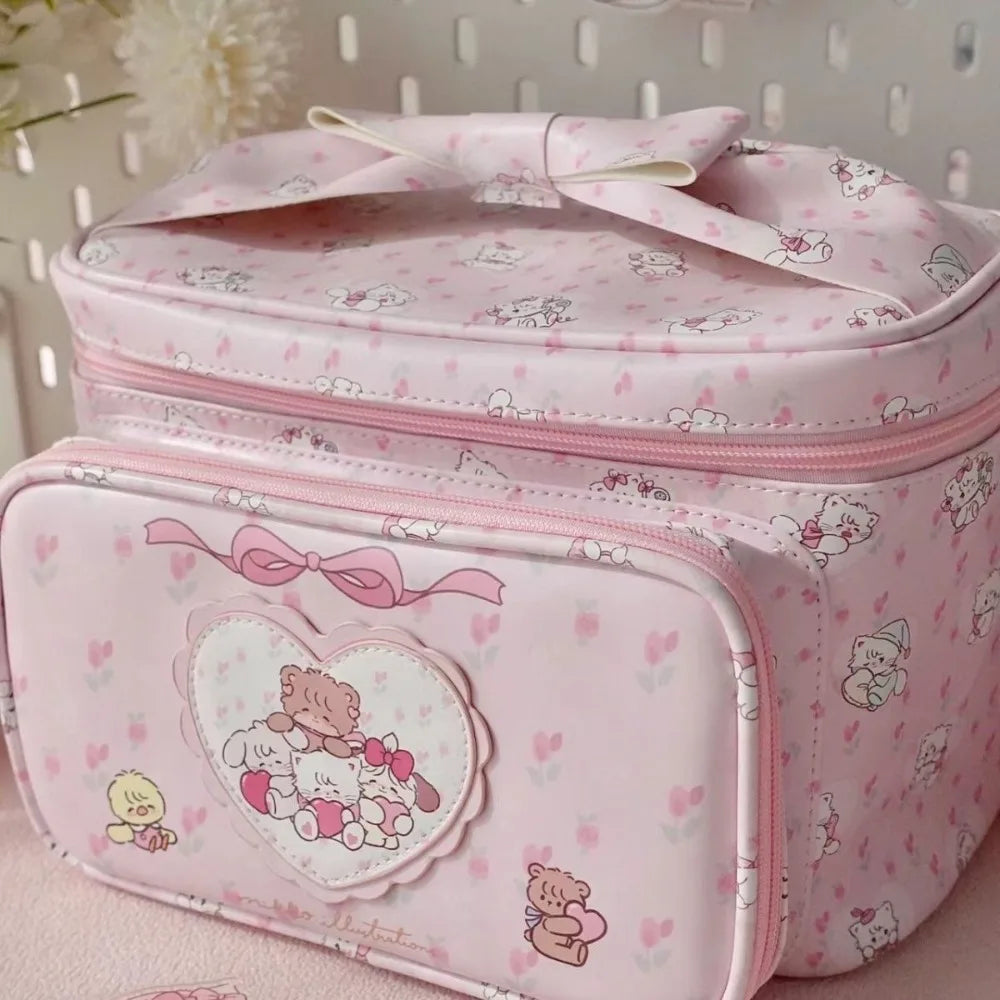 GlowCarry™ Luxury PU Leather Toiletry Bag – Leak-Proof, Stylish & Travel-Ready